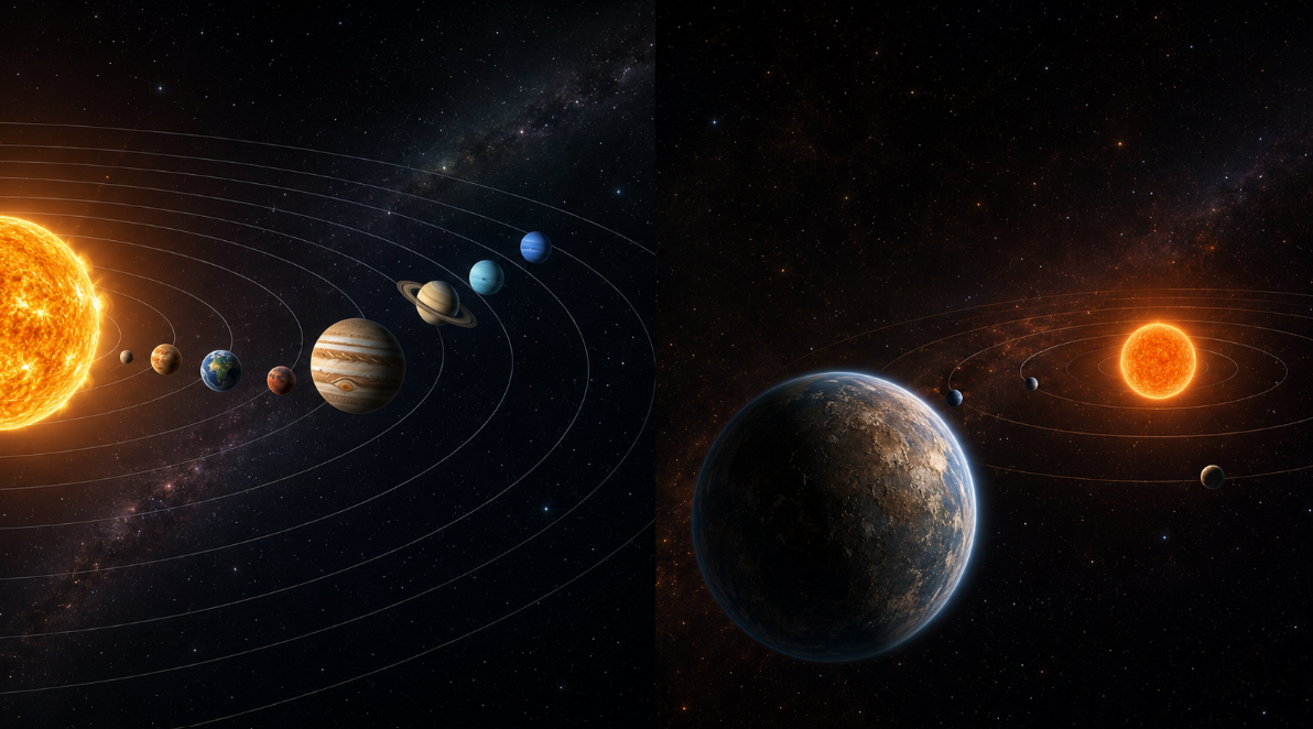 Quelle est la différence entre exoplanète et planète du système solaire ?
